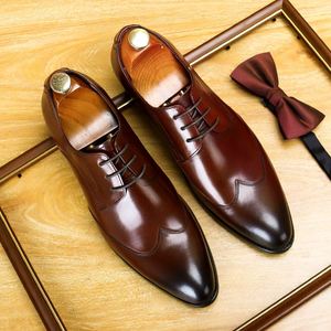 Nouvelles Chaussures Habillées en Cuir Véritable pour Hommes à Lacets, Grande Taille, Décontractées et Formelles pour le Bureau - Product Image 2