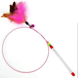 Colore Training Beads Bell Feathers Sticks Cat Wand <span class=keywords><strong>Teaser</strong></span> <span class=keywords><strong>Toys</strong></span> giocattolo interattivo per gatti - Product Image 1