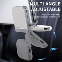 Support de chargeur de montre sans fil magnétique rotatif et pliable en alliage d'aluminium 5W anti-tremblement pour bureau – Vente directe usine