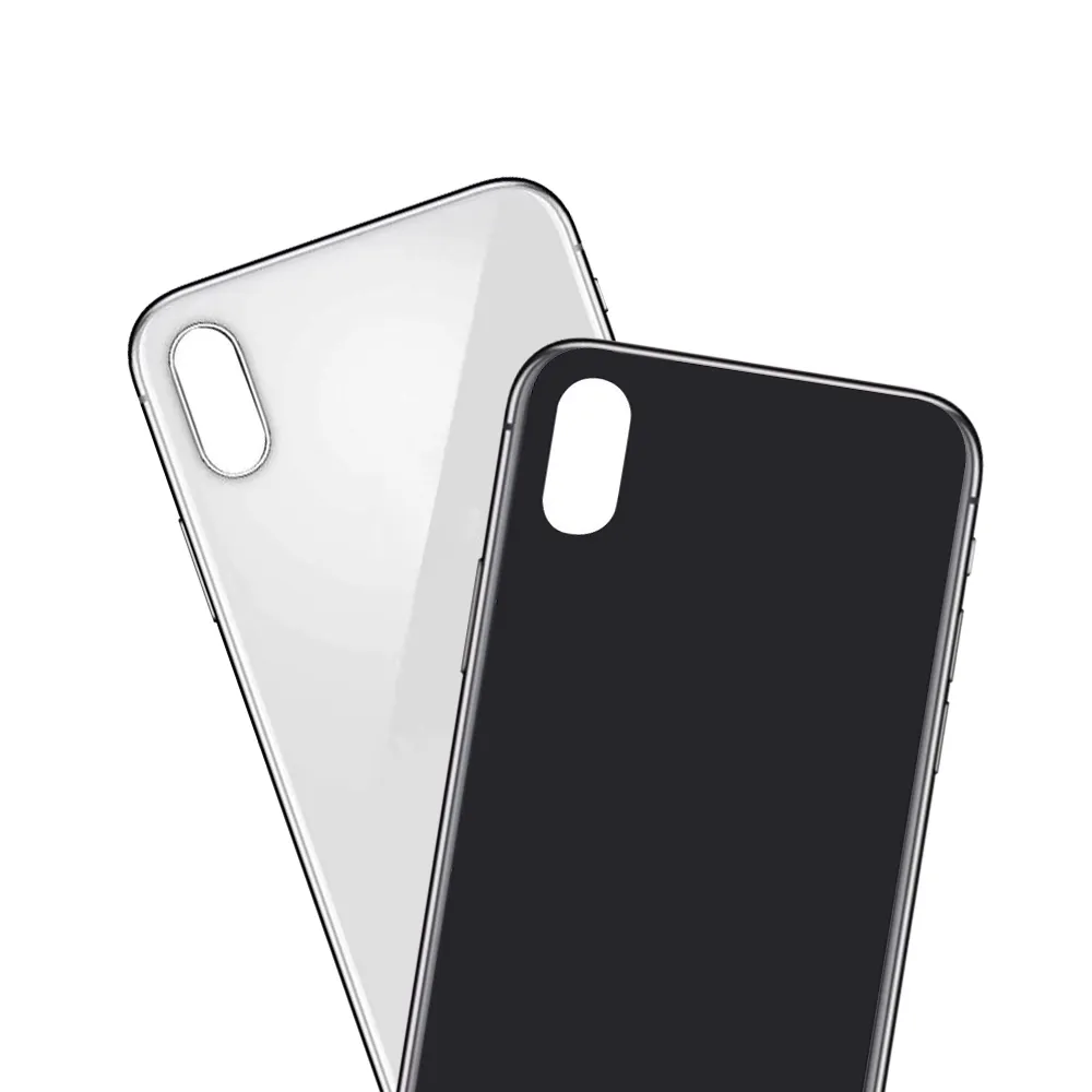 Iphone XS için OEM büyük delik orijinal arka kapak kılıf değiştirme arka cam pil kapı konut