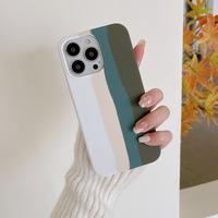 Coque de téléphone portable en Silicone liquide arc-en-ciel pour Iphone 14 13 12 11 Pro Max XR Xsmax femme 8 7 6 Plus coque souple de Protection complète
