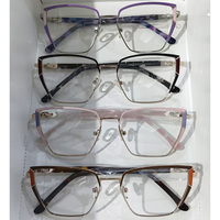 Lunettes de vue œil-de-chat tendance en métal, fabriquées en Chine, monture optique œil-de-chat de haute qualité, montures de lunettes pour femmes