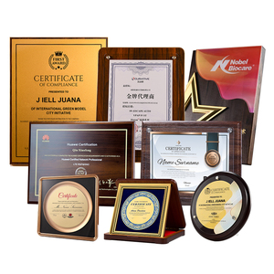 Plaque de certificat de récompense en cristal sablé en bois écologique personnalisée avec logo personnalisé - Product Image 4