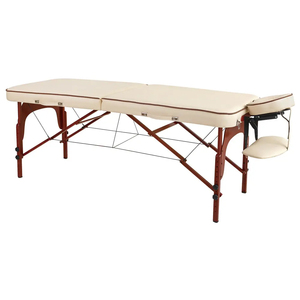 Gran oferta, almohadilla de esponja con memoria, marco de madera, 2 secciones, cama de masaje de belleza portátil para tratamiento de ventosas - Product Image 4