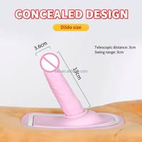 SacKnove Damen Unsichtbare Süße Plüschpuppe Sexspielzeug Fernbedienbarer Vibrations-Stoß-Teleskopdildo Polar-Teddybär-Vibrator