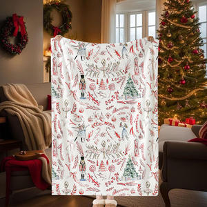 Manta de Franela Suave con Estampado de Cascanueces Navideño, Regalo de Navidad, Ropa Infantil, Personalizada, para Clima Frío - Product Image 1