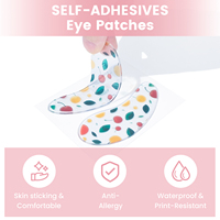 Libeauty Coussinets sous les yeux Patchs en silicone réutilisables pour les yeux pour anti-rides et extension de cils Autocollant de logo personnalisable