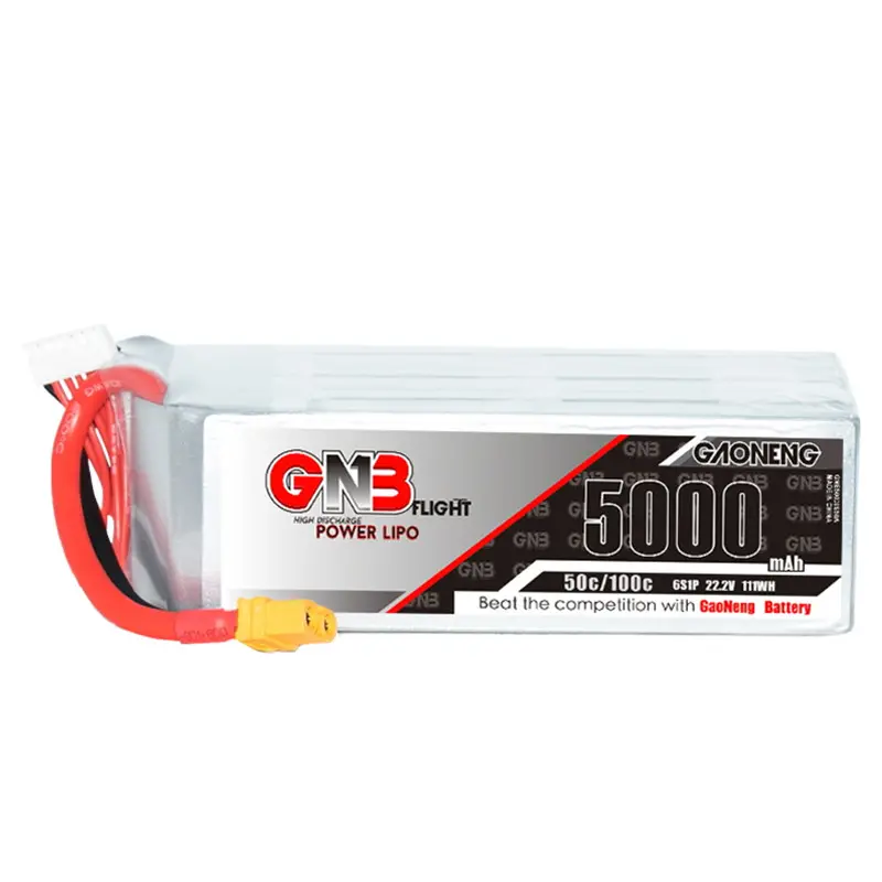 Gaoneng GNB 5000mAh 6S 22.2V 100C / 22.2V 5000mAh 50C 6S Lipo 배터리 XT60 플러그 RC 자동차 비행기