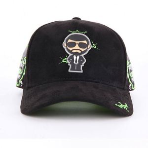 หมวกเบสบอลแบบ 5 แผง ปักลาย ออกแบบเองได้ สำหรับกิจกรรมกลางแจ้ง  บุผ้าซาติน  หนังกลับ  สไตล์สตรีท  รับทำโลโก้ตามสั่ง ขายส่ง - Product Image 4