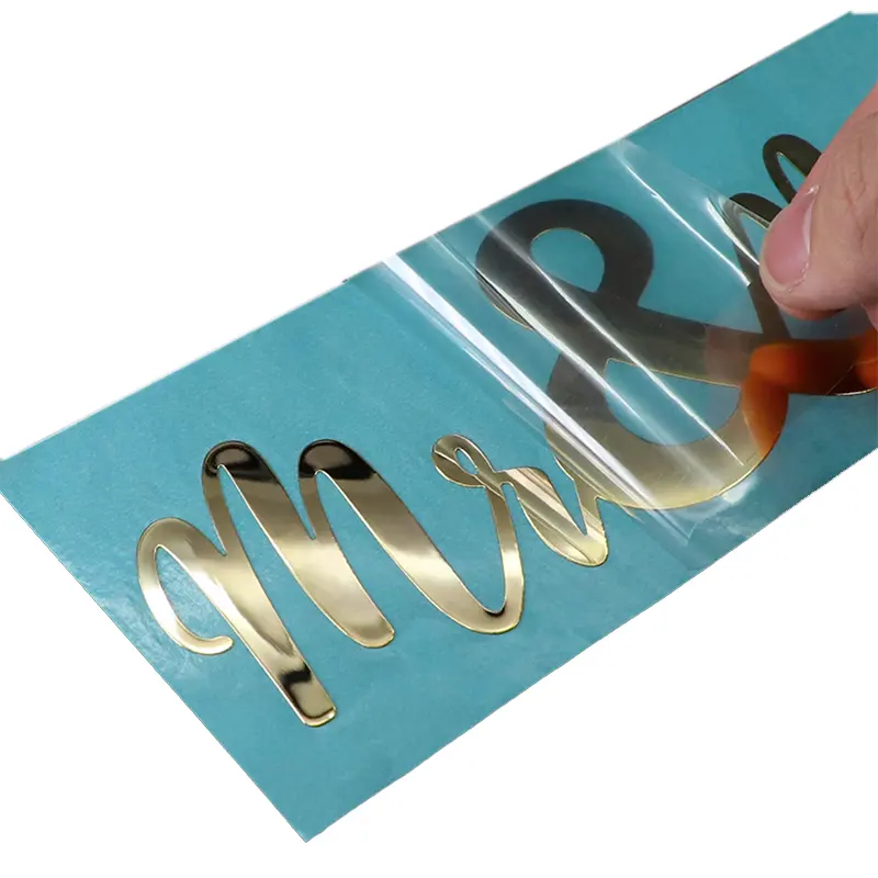 Personalizzazione argento logo die taglio adesivo decalcomania trasferimento