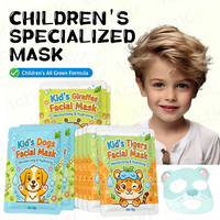Masques hydratants pour le visage personnalisés pour enfants, masque de sommeil pour enfants, masque blanchissant pour chiens, singes, pandas et éléphants