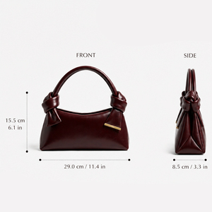 Sac à main pour femme en cuir véritable de haute qualité avec poignée nouée, vente en gros par le fabricant Gorfia - Product Image 6