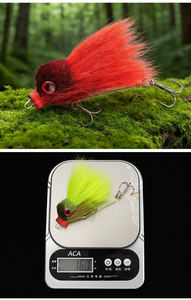 Señuelo de pesca de 9cm/16g con ojos 3D, pelo de ciervo, anzuelo triple, montura de rosca y anzuelo sólido para pesca. - Product Image 6