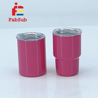 3OZ sublimation verres à liqueur colorés gobelets blancs pour sublimation tasse à café mini avec couvercle sublimation tasses en gros