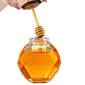 Bocaux en verre givré avec couvercle pour le stockage domestique, pour sauces en conserve, miel, épices, cornichons et confitures, et pour contenir des bouteilles vides. - Product Image 6