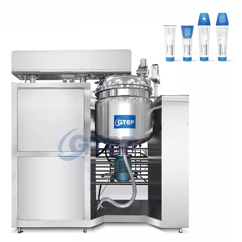 Оборудование для производства косметики, фармацевтическая машина для производства мазей, вакуумный эмульгирующий Миксер для косметического крема