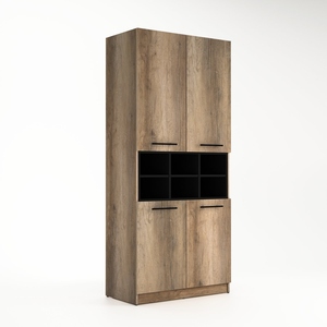 Meuble de rangement à chaussures haut et moderne en chêne Canyon noir pour couloir - Product Image 3