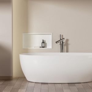 Étagère encastrée rectangulaire en acier inoxydable, étanche, pour salle de bain, niche de rangement intégrée pour toilettes et douche - Product Image 2