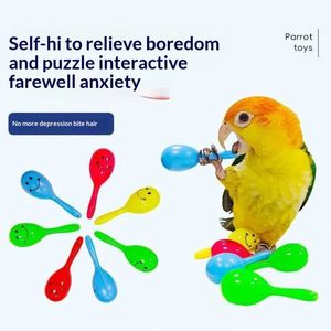 Nouveau jouet pour perroquet, dessin animé coloré, mini marteau à sable, pour la stimulation des pattes et de la mâchoire, soulage l'ennui et procure du divertissement - Product Image 1