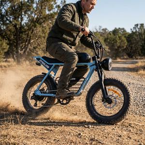 Vélo électrique rétro pratique à gros pneus avec écran LCD et transmission à 7 vitesses, cruiser utilitaire pour les courses quotidiennes dans le quartier - Product Image 5