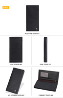 Dompet Panjang Baru Baellerry 2026 untuk Pria, Dompet Pria Minimalis Tipis, Dompet Bisnis Pendek Lipat Dua dengan Kantong Koin Ber-resleting