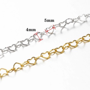 Chaîne à maillons cœur rempli d'or 14K Chaîne de collier tendance en acier inoxydable pour les femmes Dainty Permanent Jewelry - Product Image 2