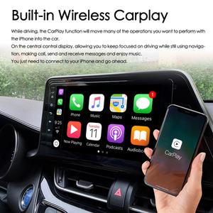 Autoradio stéréo sans fil CarPlay Android 13 avec commande vocale IA, 8+128 Go, navigation GPS pour Toyota C-HR 2016-2019, vidéo multimédia 2DIN - Product Image 4
