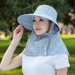 Sombrero de pescador para mujer, de ala ancha, con protección solar y para el cuello, transpirable, para primavera y verano, para trabajo agrícola al aire libre - Product Image 1