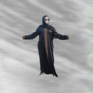 Abaya Zaynab Dubaï Robe musulmane de luxe pour femmes Manches longues Polyester respirant - Product Image 3