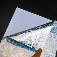 Imperméable à l'eau imprimable holographique cassé verre vinyle Bopp autocollant papier A4 taille autocollant feuille de papier pour laser et imprimante à jet d'encre