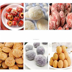 Máquina Comercial Automática para Recubrimiento de Mochi en Polvo, Máquina Enrobedora de Bolas de Sésamo y Coco con Disco Giratorio - Product Image 6
