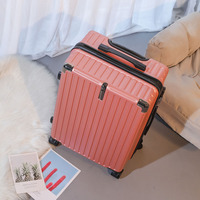 Vente en Gros Vin Rouge Voyage Bagages Valises 20 Pouces Abs Voyage Poussette Valise Pc Boîte De Voyage Pour Les Femmes