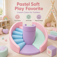 Ensemble de jeux d'intérieur multifonctionnel arc-en-ciel coloré pour enfants, toboggan en forme d'escargot, escaliers, zone de jeu pour l'entraînement sensoriel