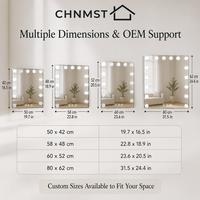 Großhandel Smart LED-Glühbirnen-Schminkspiegel, dimmbarer Tisch-Kosmetikspiegel mit 3 Farblichtmodi für Schönheitssalons und Hotels
