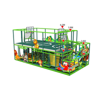 Peralatan Playground Mini Indoor Desain Khusus untuk Anak, Area Bermain Lunak Anak, Soft Play Ninja Jungle Gym, Labirin Seru untuk Dijual 78m²