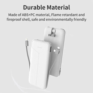 พาวเวอร์แบงค์พร้อมปลั๊กในตัว 10000mAh 20W ชาร์จเร็วแบบไร้สาย สองพอร์ตเพื่ออายุการใช้งานแบตเตอรี่ที่แท้จริง - Product Image 6