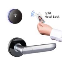 Tediton Retrofit Smart Lock con WiFi/NFC/Blue Electronic Card Lock Hotel para puerta Delantera se adapta al cerrojo existente