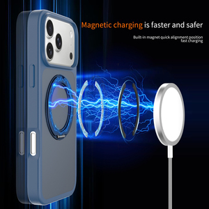 เคส <span class=keywords><strong>iPhone</strong></span> 18 Pro Max <span class=keywords><strong>แบ</strong></span>บกันกระแทก ป้องกันรอยนิ้วมือ  วัสดุ TPU PC  ผิวสัมผัสนุ่มด้าน  พร้อมขาตั้งแม่เหล็กหมุนได้ 360 องศา - Product Image 4