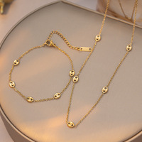 Ensemble de colliers minimalistes en acier titane pour femmes, fermoir délicat en forme de nez de cochon, bijoux polyvalents de qualité supérieure pour tous les jours