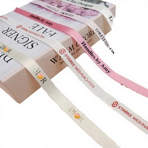 Lazo de raso personalizado Amy Starke con estampado de moda, lazo de cinta de grogrén, decoración ecológica para regalos de San Valentín y Navidad - Product Image 3