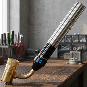 Triple Tip Hand Welding Torch Rotary Gun Soft <b>Solder</b> Copper Tube Brazing Torch for Repair - Product Image 3