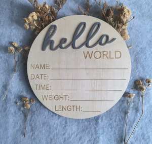 DAMAI - Placas Circulares de Madera Desechables para Niños, Decoración para Fiestas de Revelación de Género, Letreros Decorativos - Product Image 6