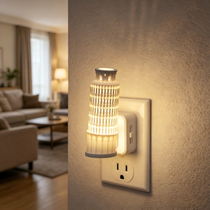Veilleuses décoratives LED LOHAS avec capteur <span class=keywords><strong>de</strong></span> luminosité réglable, <span class=keywords><strong>tour</strong></span> <span class=keywords><strong>de</strong></span> Pisa 3D, veilleuse à brancher pour couloir et chambre - Product Image 1