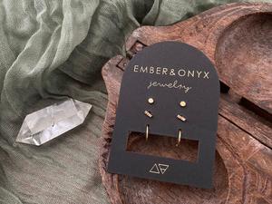 Cartes de présentation de bijoux en papier artistique personnalisées avec logo sur mesure et conception gratuite, forme et taille personnalisées pour les foires artisanales - Product Image 6