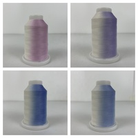 Lot de 20 cônes de fil à broder en polyester 150D/2 anti-contrefaçon à changement de couleur OEM