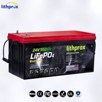Batterie marine LiFePO4 à décharge profonde 25.6V 150AH Grade A 6000+ cycles BMS intelligent Bus CAN Terminal M8 CE RoHS IP67 OEM ODM