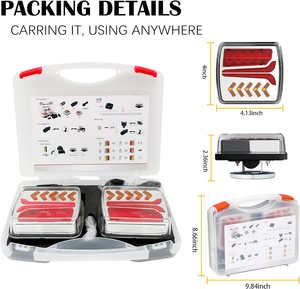 <span class=keywords><strong>Kit</strong></span> de feux arrière de <span class=keywords><strong>remorque</strong></span> <span class=keywords><strong>sans</strong></span> <span class=keywords><strong>fil</strong></span> à LED 12-24V Magnetic E9 Waterproof Rear Light Turn Signal Indicator Brake Stop Lamp for New - Product Image 4