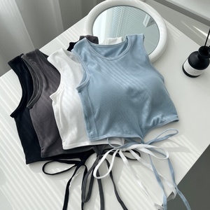 Nuova biancheria intima per ragazze tinta unita spezia con cintura bella schiena avvolgente petto fisso tazza di cotone <span class=keywords><strong>Top</strong></span> reggiseno per <span class=keywords><strong>donna</strong></span> - Product Image 1