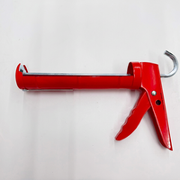 Pistolet à mastic Red Skeleton robuste 10 oz avec cliquet, outil de construction et de décoration