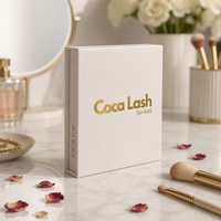 Boîte magnétique en carton personnalisée pour cadeaux cosmétiques avec estampage à chaud pour l'emballage des faux cils